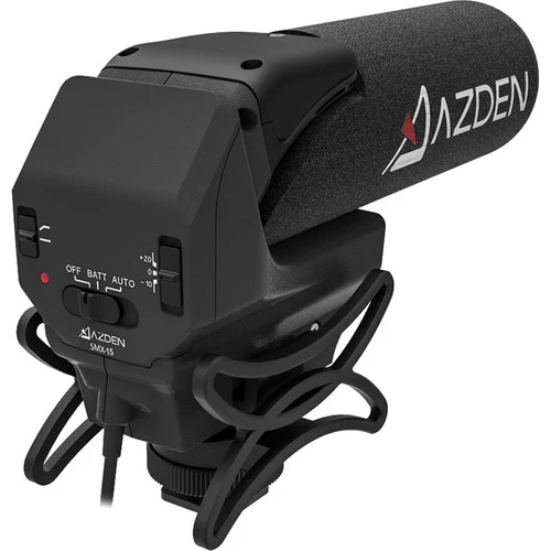 AZDEN SHOTGUN MIC W/SHOCK MOUNT - POWERED (SMX-15) - Image 2
