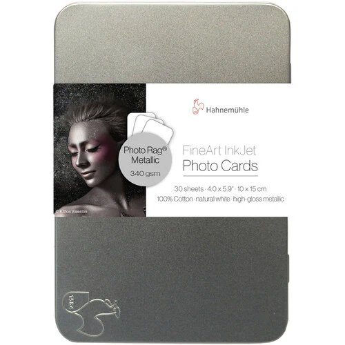 Hahnemühle PhotoRag Metallic Photo Cards (4 x 6", 30 Cards)