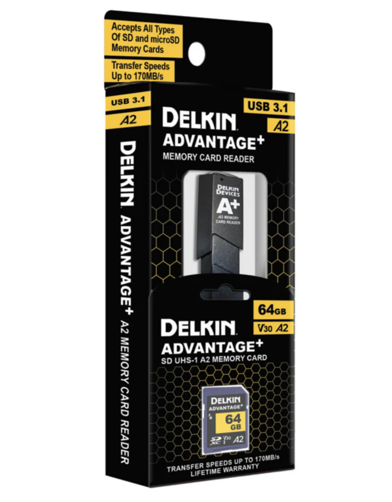 Delkin 64gb SD V30 W/Reader