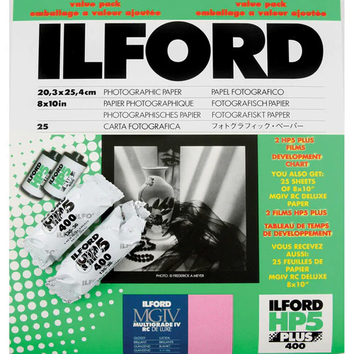 ILFORD RC BW PHOTO PAPER HP5 VALUE PACK (8X10, 25 SHEETS) - GLOSSY