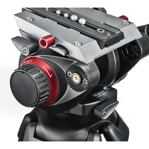 MANFROTTO 504HD FLUID VIDEO TRIPOD HEAD W/546B 2-STAGE LEGS - Image 4