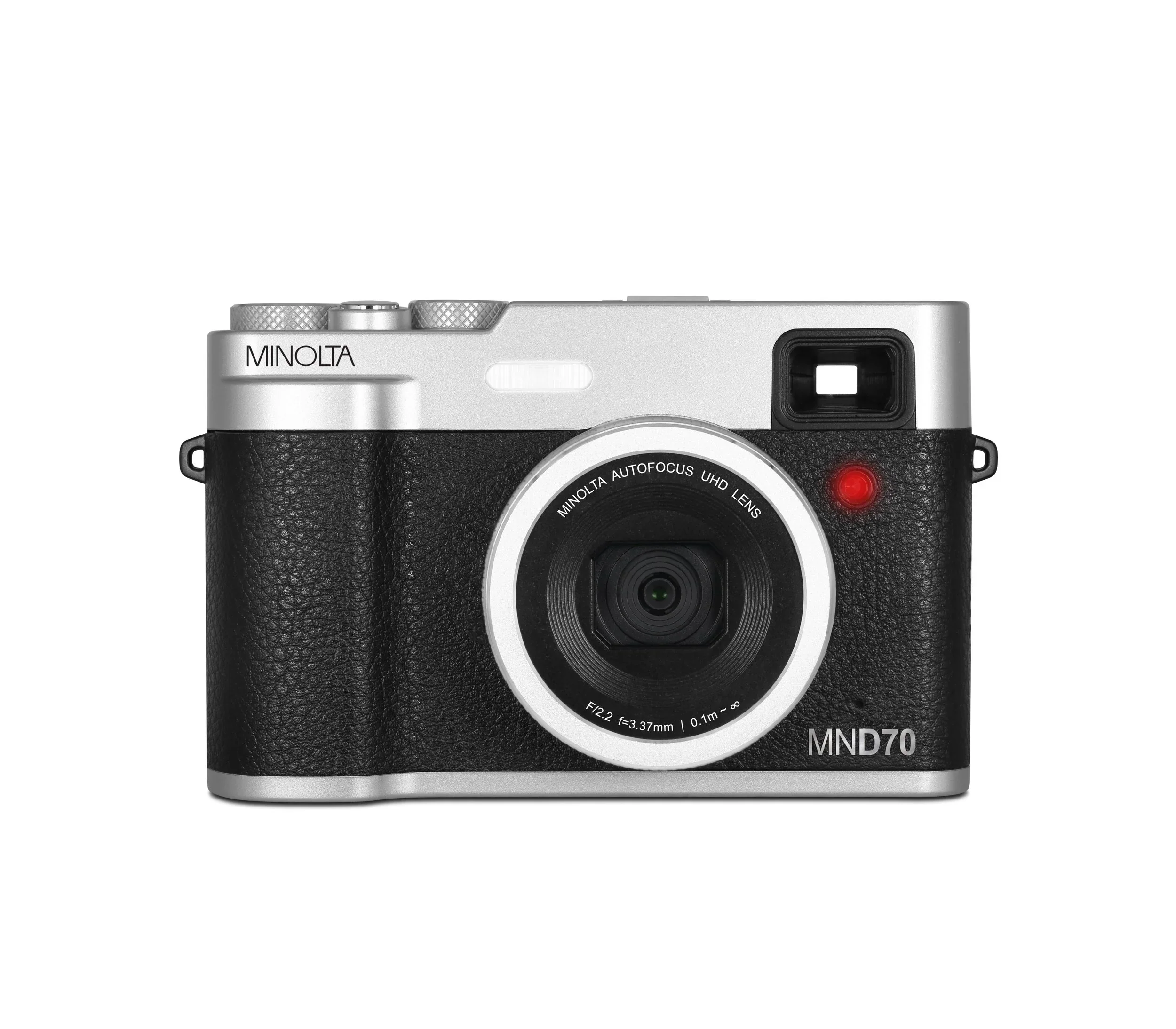 MINOLTA Retro 48MP/5K Dual Lens Camera w/ WiFi - Silver/Black (51295) - Image 2