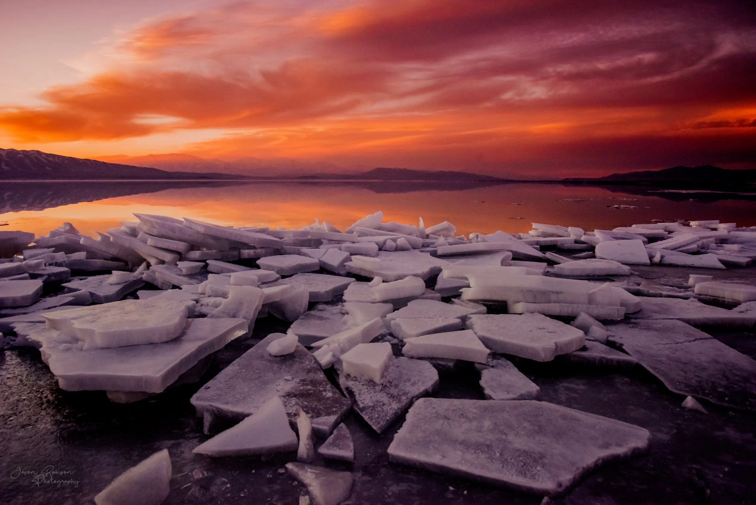 Shattered by Sunset - Utah Lake